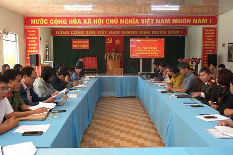 Đoàn công tác tỉnh kiểm tra, giám sát thực hiện Chương trình MTQG XD NTM tại xã do Đồng chí Huỳnh Văn Liêm Phó giám đốc Sở NN&PTNT làm trưởng đoàn