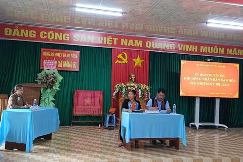 Chiều ngày 23 /04/2025 xã Măng Ri Tổ chức Kỳ họp chuyên đề Hội đồng nhân dân xã khóa XIV, nhiệm kỳ 2021- 2026